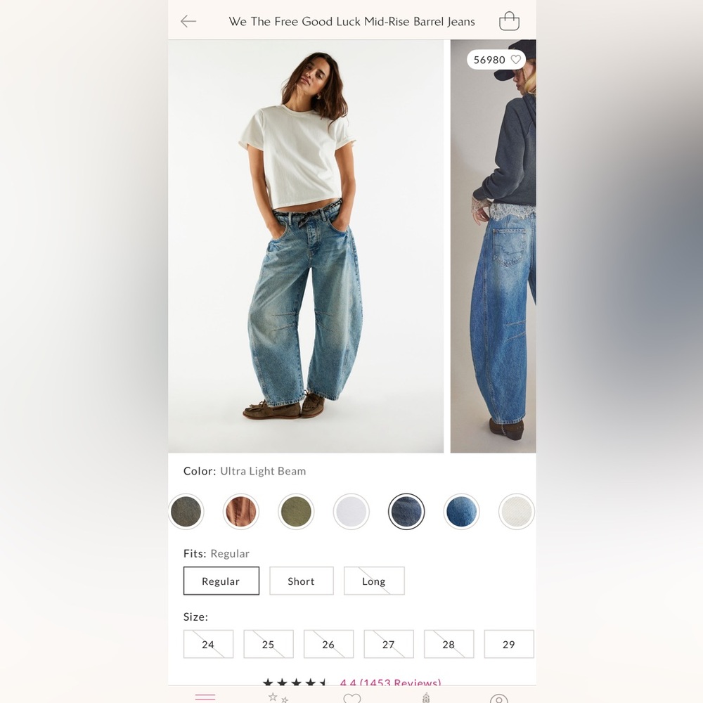 We The Free Good Luck Barrel Jeans